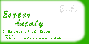 eszter antaly business card